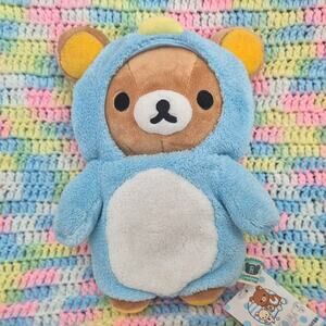 Authentic San-X Rilakkuma Shima Shima Penguin Plush 2014 Japan Removable Costume